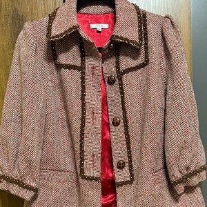 Jade Kids Red and Brown Jean Jacket